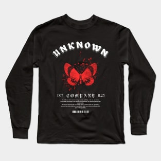 A red butterfly with blood Long Sleeve T-Shirt